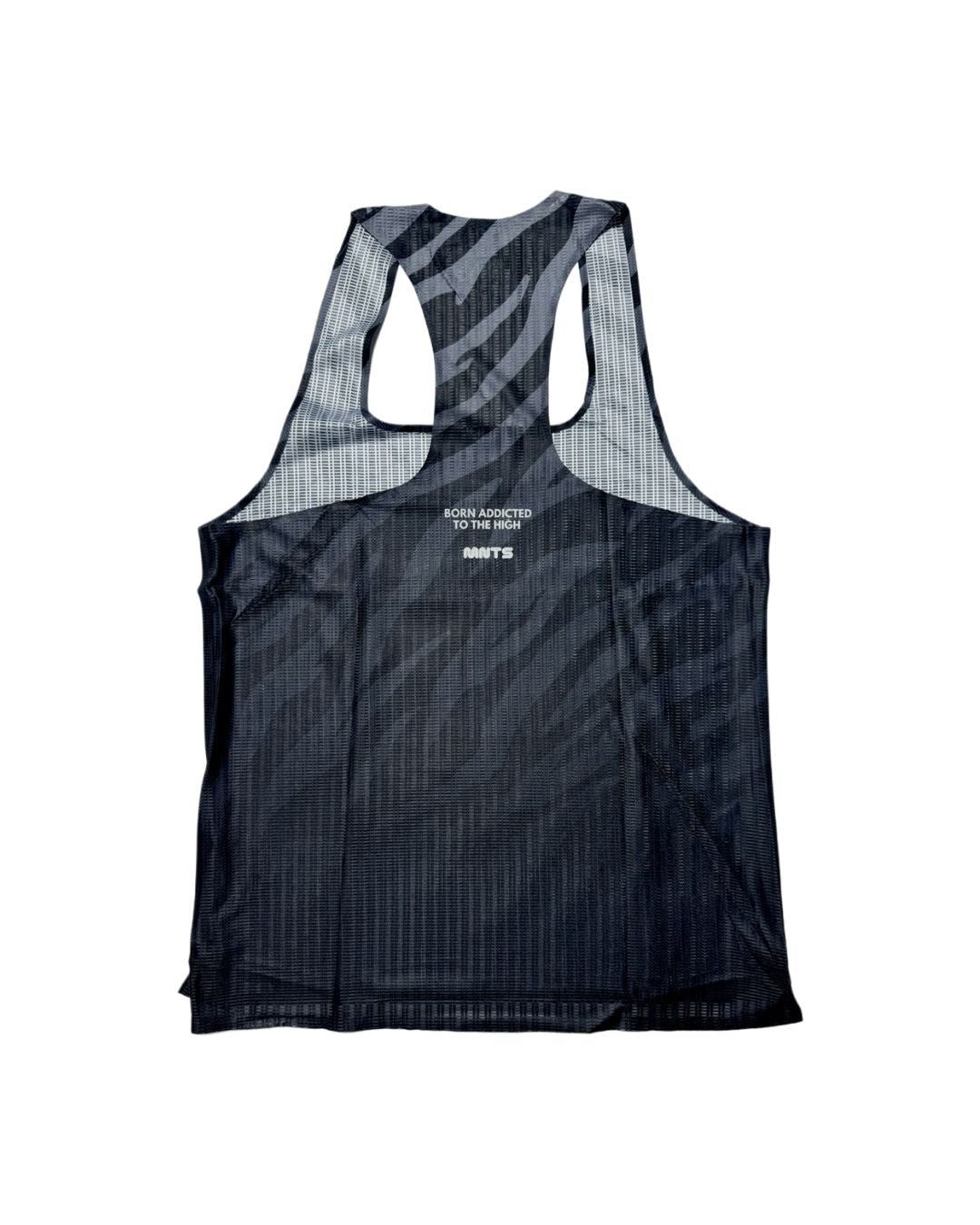 SEAMLESS RUNNING SINGLET/ BLK&TIGER STRIPES