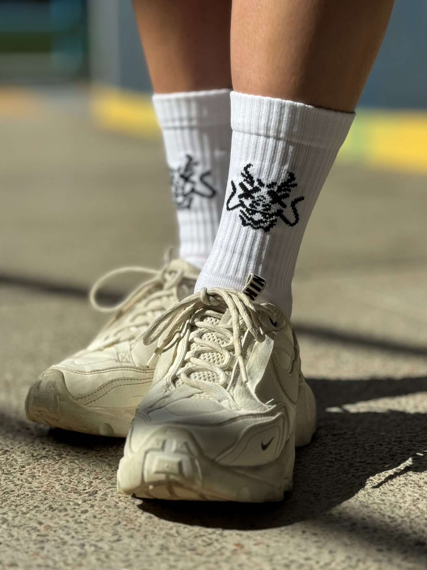 MNTS CREW SOCKS/ WHITE