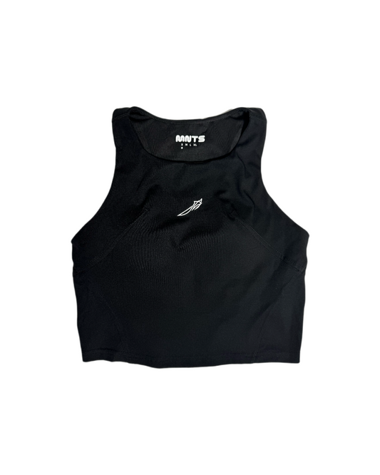 WOMENS MNTS RACER CROP TOP/ BLACK