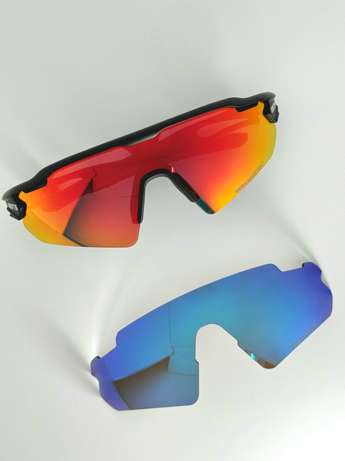 MNTS Performance Shades/ Fire Red & Ocean Blue