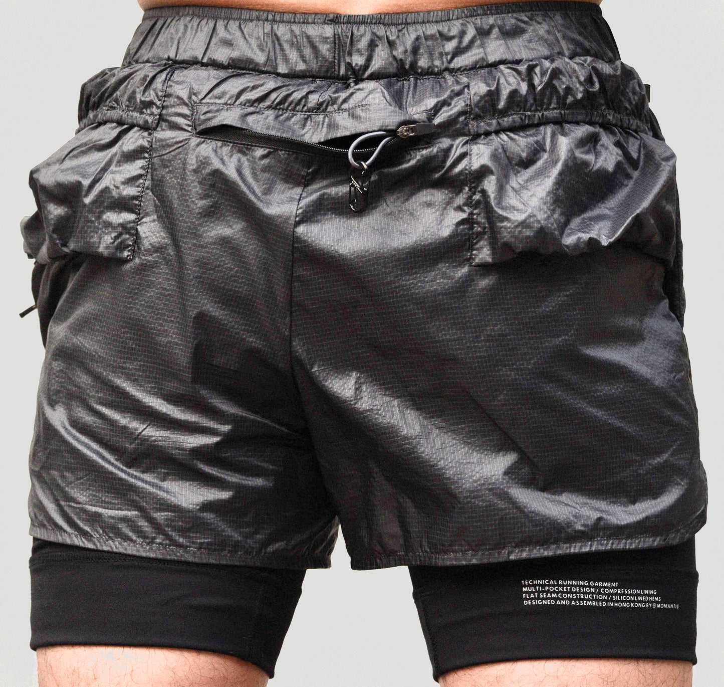 MNTS 7-POCKET RUNNING SHORTS/ BLACK