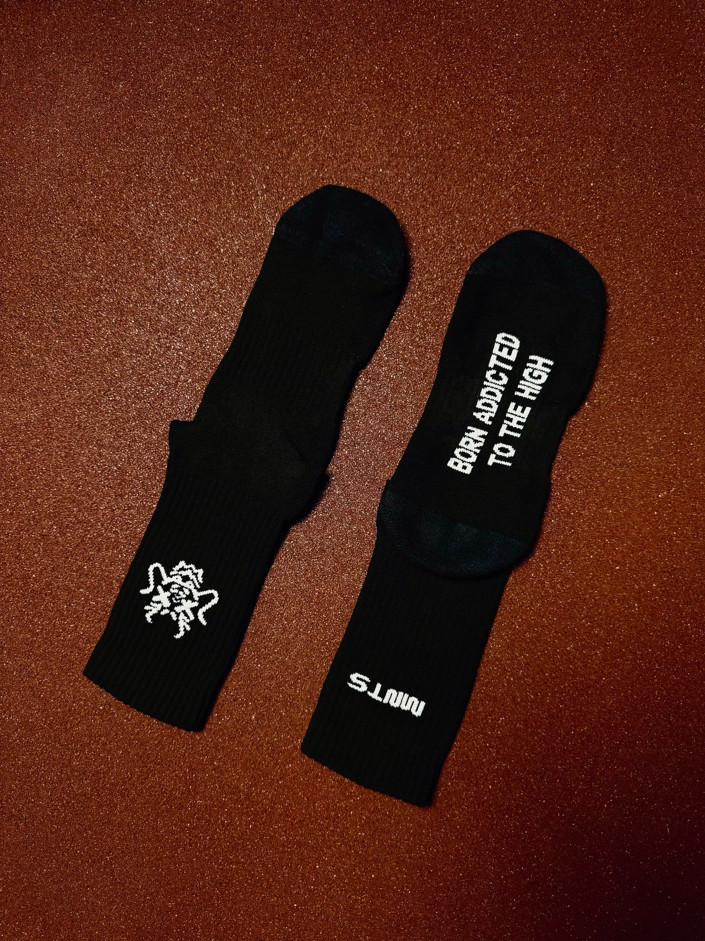 MNTS CREW SOCKS/ BLACK