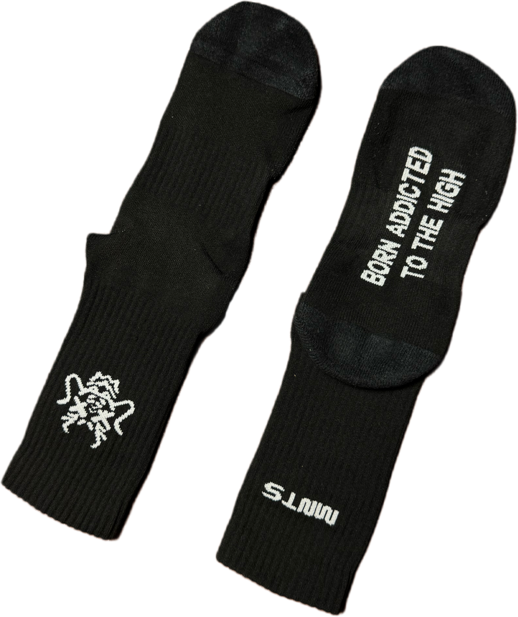 MNTS CREW SOCKS/ BLACK