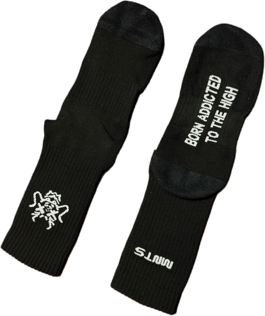 MNTS CREW SOCKS/ BLACK