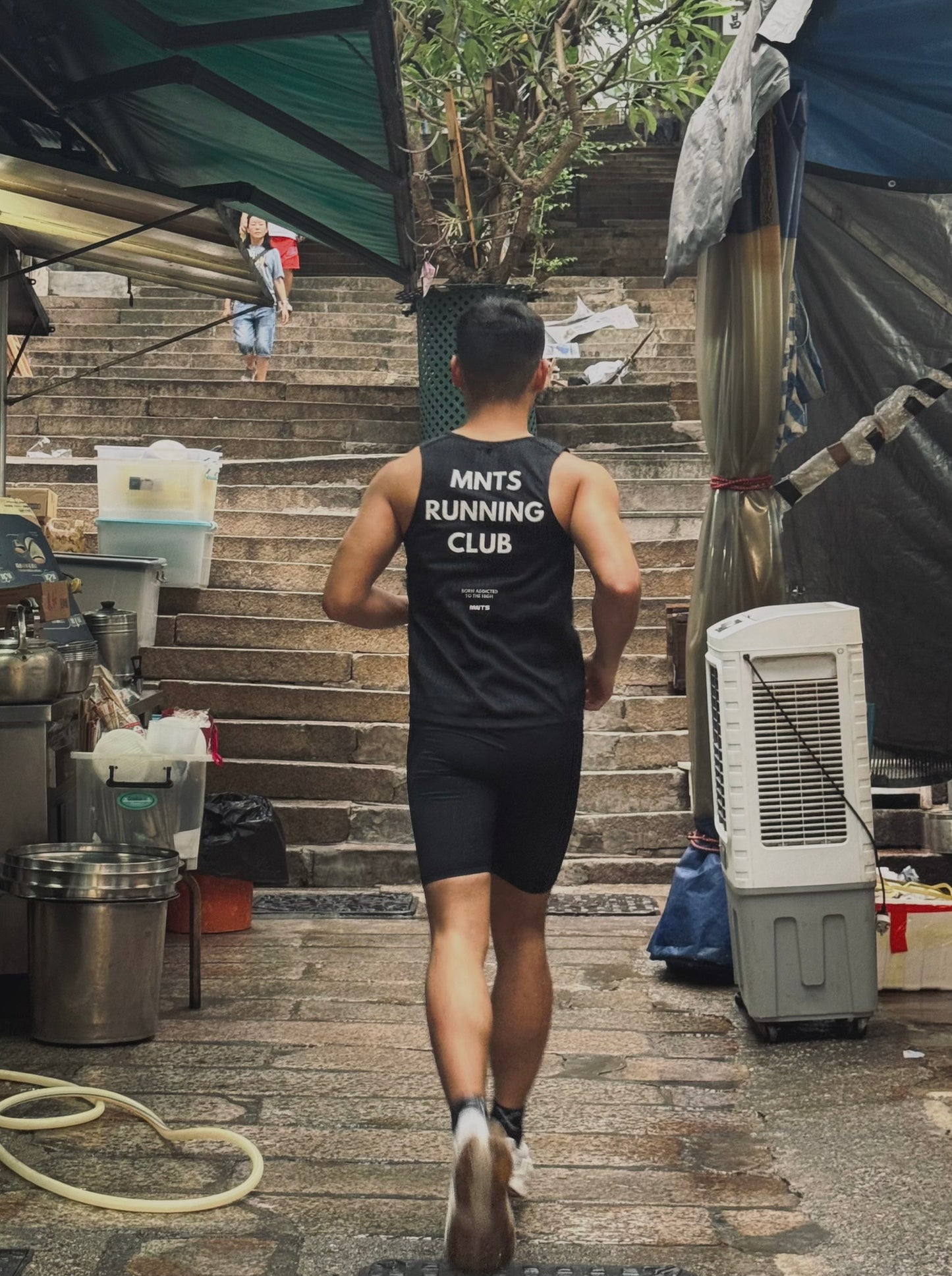 MNTS RUNNING CLUB RACING SINGLET/ BLACK