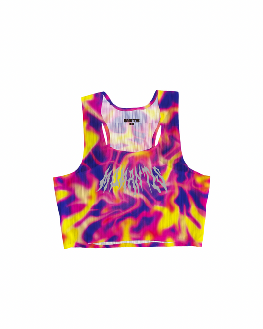 [PRE-ORDER] FIRE CROPPED SINGLET / HEAT CAMO